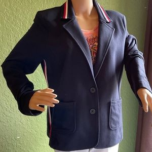 Tommy Hilfiger Women's Blue Blazer Size Large Front Pockets New w/tag